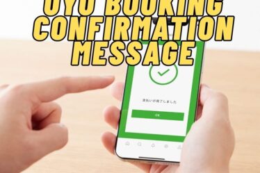 OYO Booking Confirmation Message