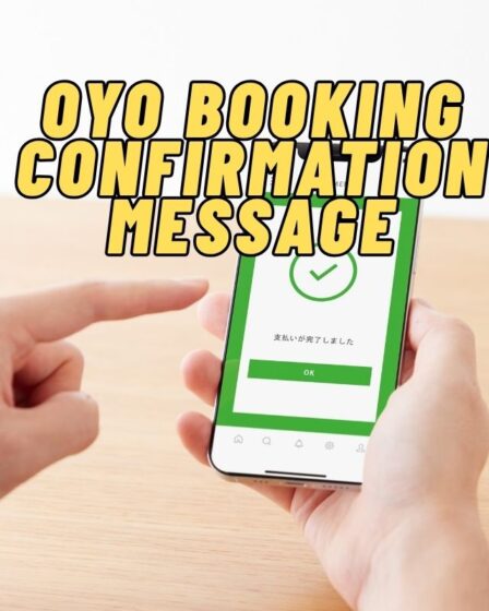 OYO Booking Confirmation Message